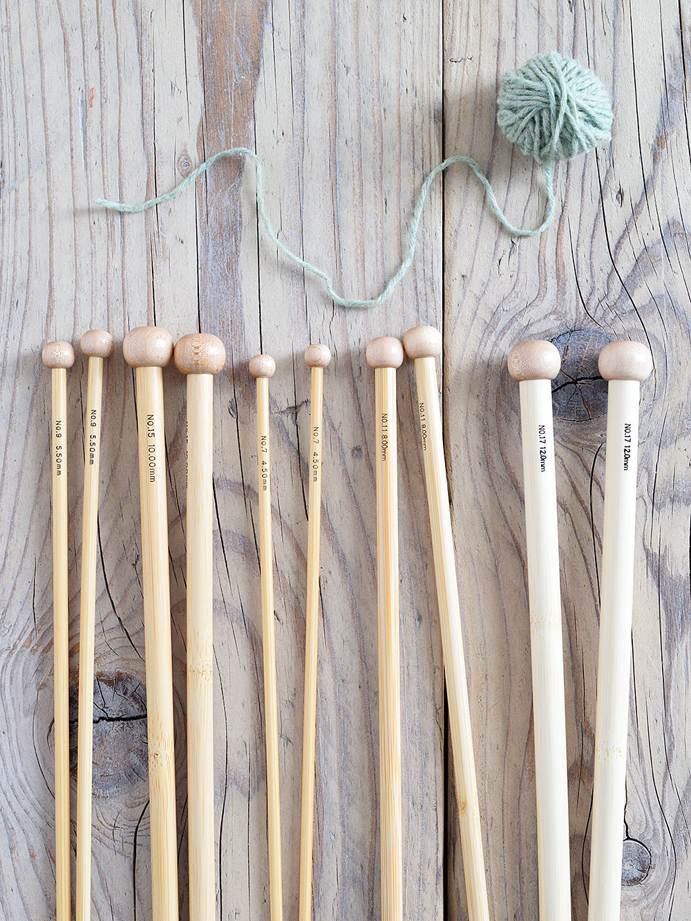 BAMBOO KNITTING NEEDLES MULTIPLE SIZES