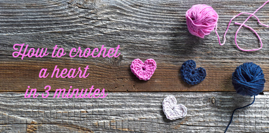 Valentine Craft Alert! How to crochet a heart in 3 minutes!