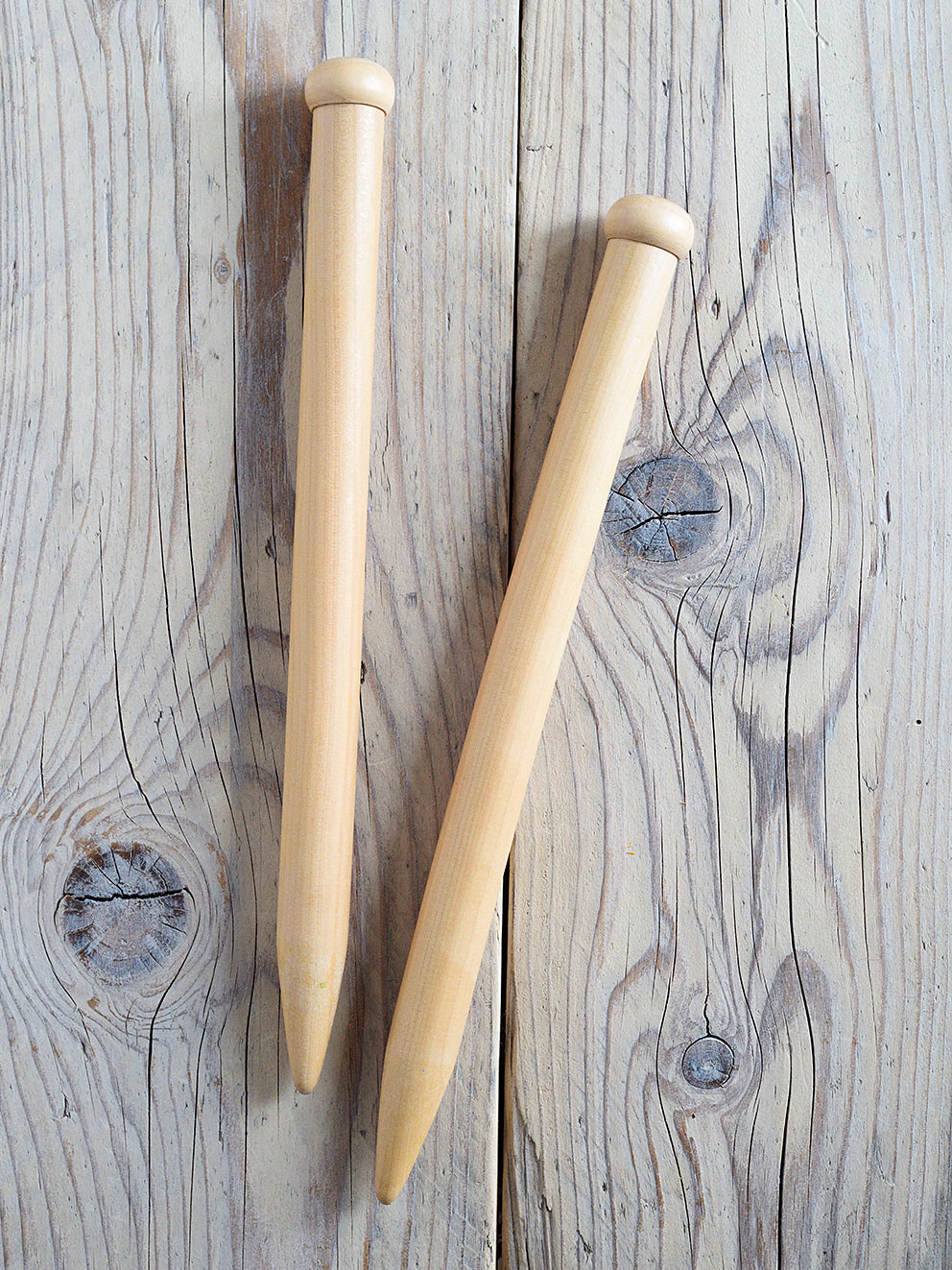 WOODEN KNITTING NEEDLES 25MM